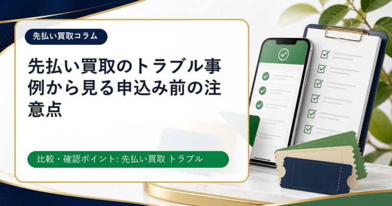 先払い買取のトラブル事例から見る申込み前の注意点